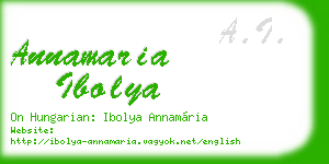 annamaria ibolya business card