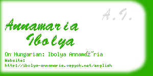 annamaria ibolya business card